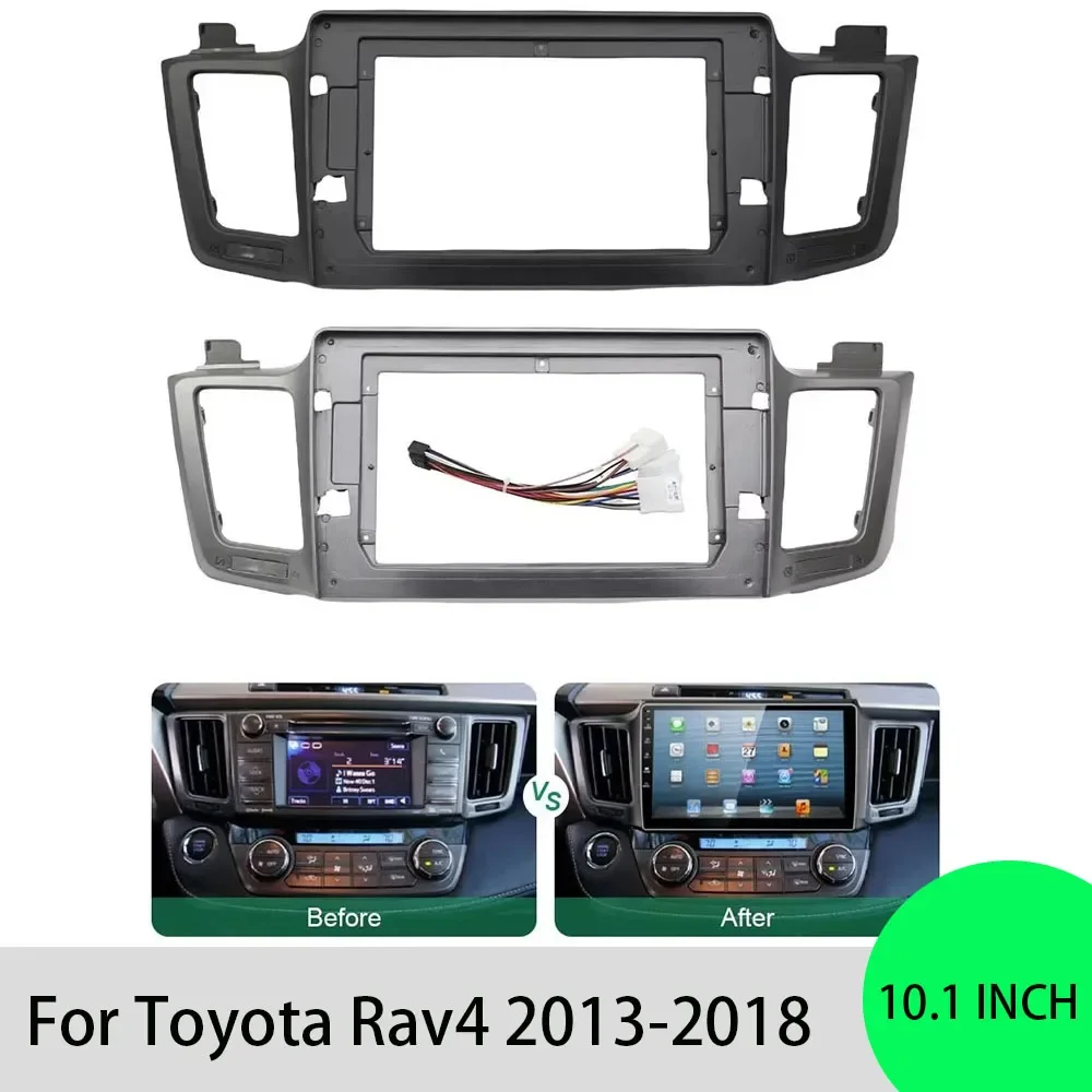 

Для Toyota Rav4 2013-2018 10,1 дюймов Автомобильный радиоприемник Рамка адаптер Canbus коробка декодер Android радио приборная панель комплект