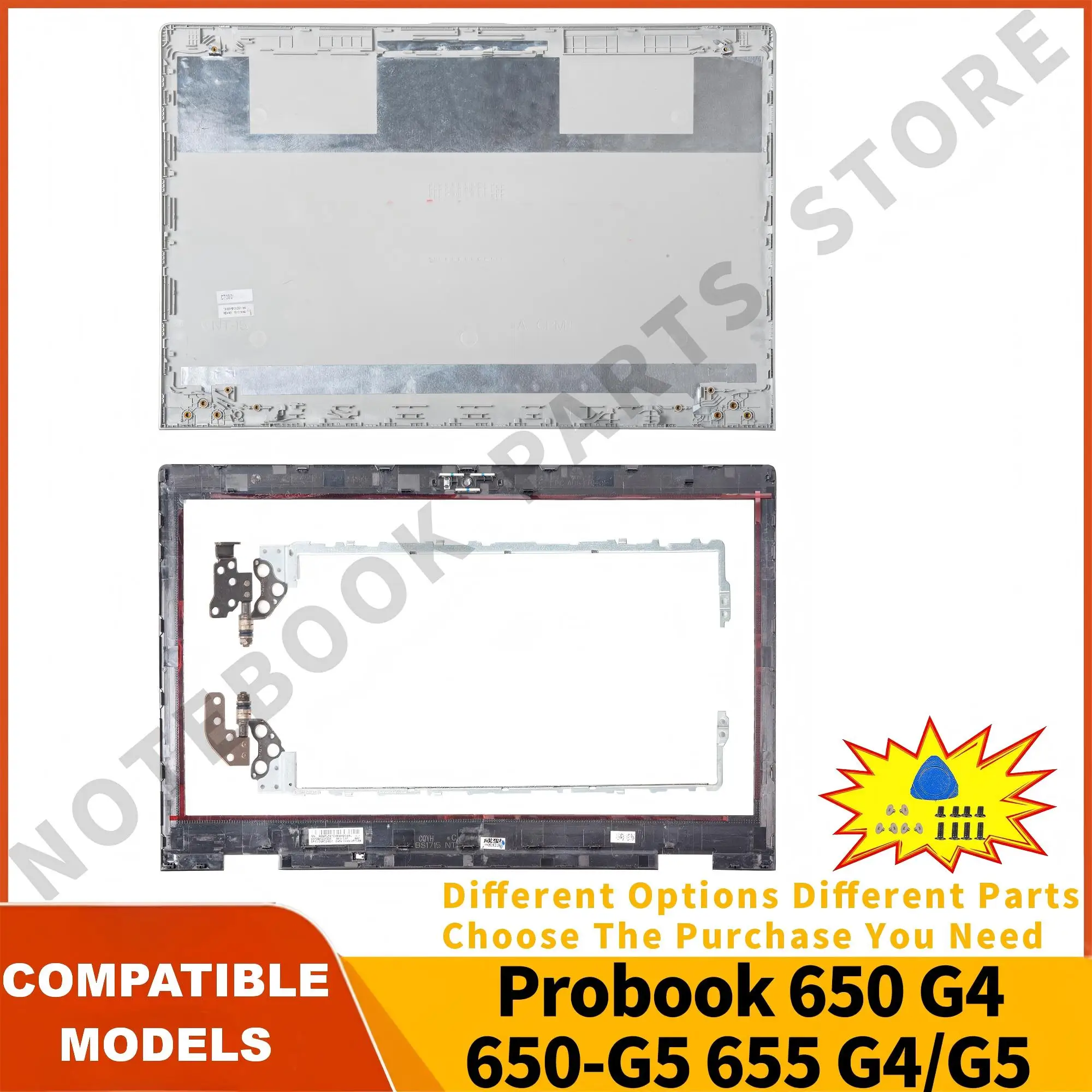 

NEW Housing Case For Probook 650 G4 650-G5 655 G4 655-G5 Top Lid Non Touch Lcd Back Cover Front Bezel Hinges Silver L09575-001