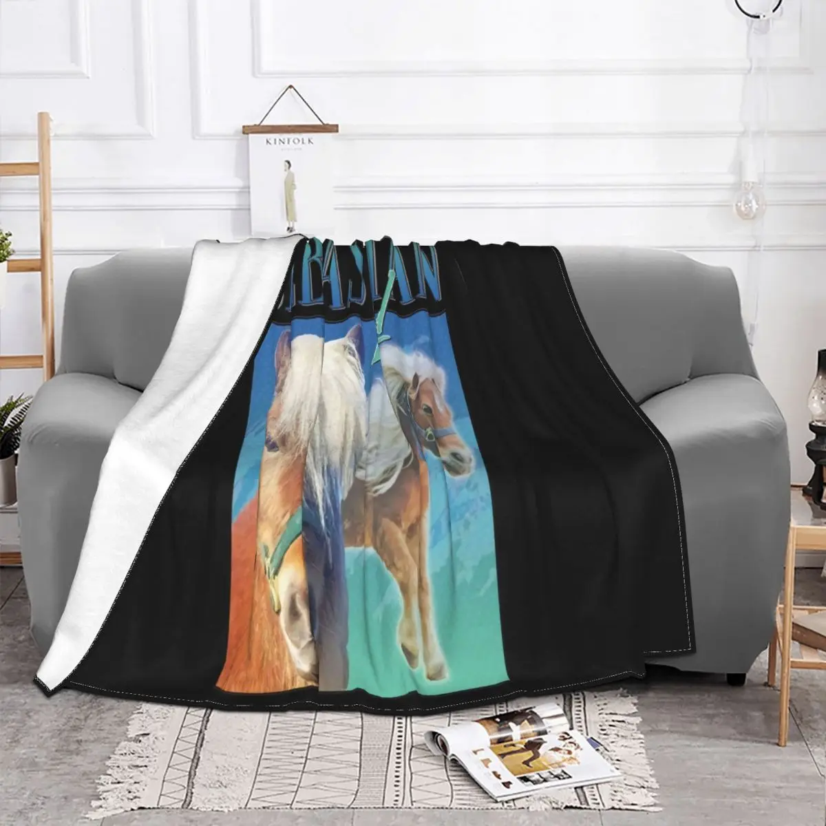 Lil Sebastian Homage Funny Parks And Rec Show Retro 90S Recreation Print Low Price Adult Streetwear Throw Blanket