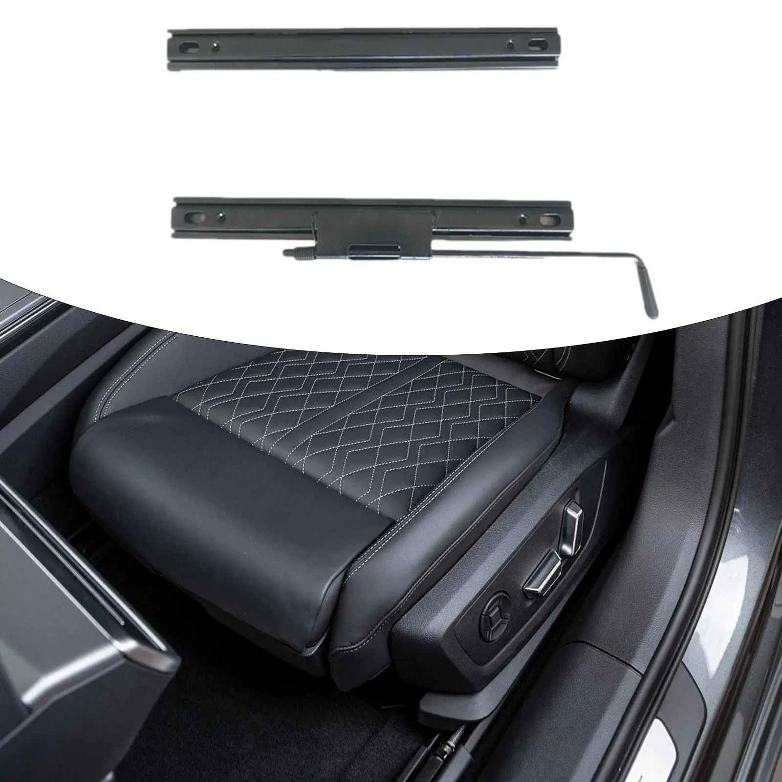 Seat Slider Professional Black Sturdy Attachment Easy Installation Direct