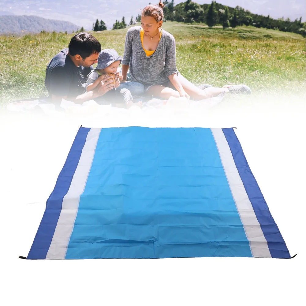 

Polyester Beach Blanket Ripstop Foldable Waterproof Camping Mat Lightweight Sand Resistant Outdoor Ground Cover Picnic Outings