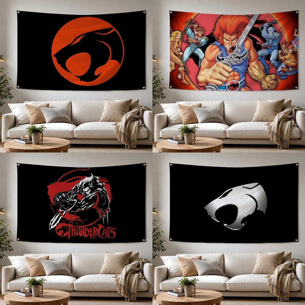 Anime T-ThunderCats Outdoor Flag for Home Camping Party Club Decor Garden Yard Wall Hanging Banner