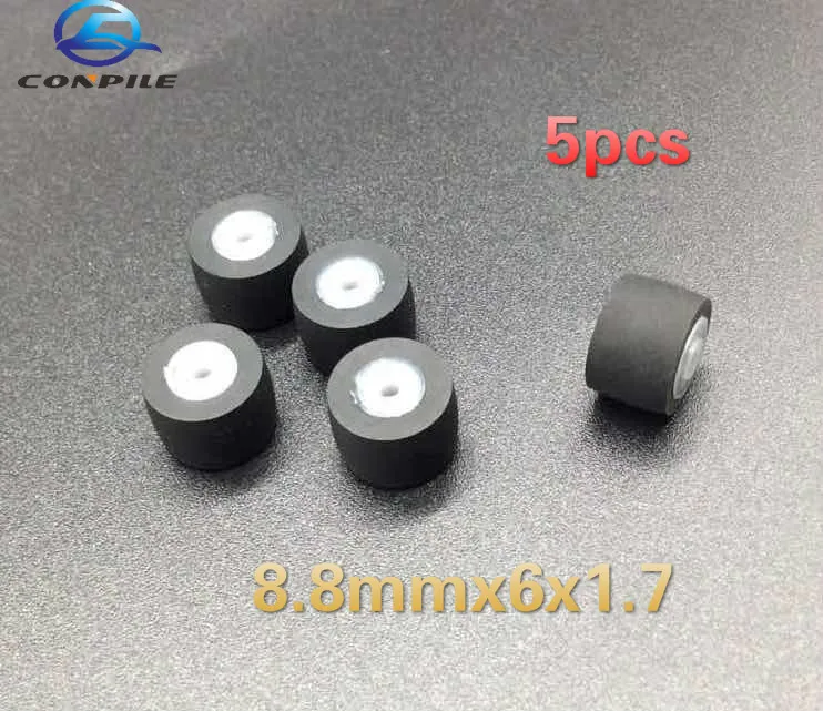 5pcs 8.8mmx6x1.7 pinch roller for cassette deck walkman tape recorder