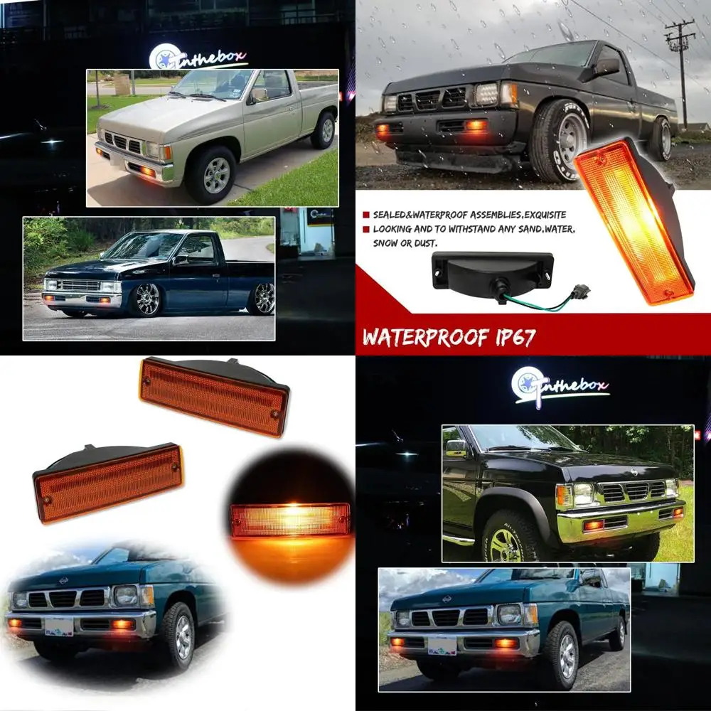 

Nissan D21 Hardbody & Pathfinder Amber Turn Signal Lights, 1988-1997, Front Bumper Lens & Lamp