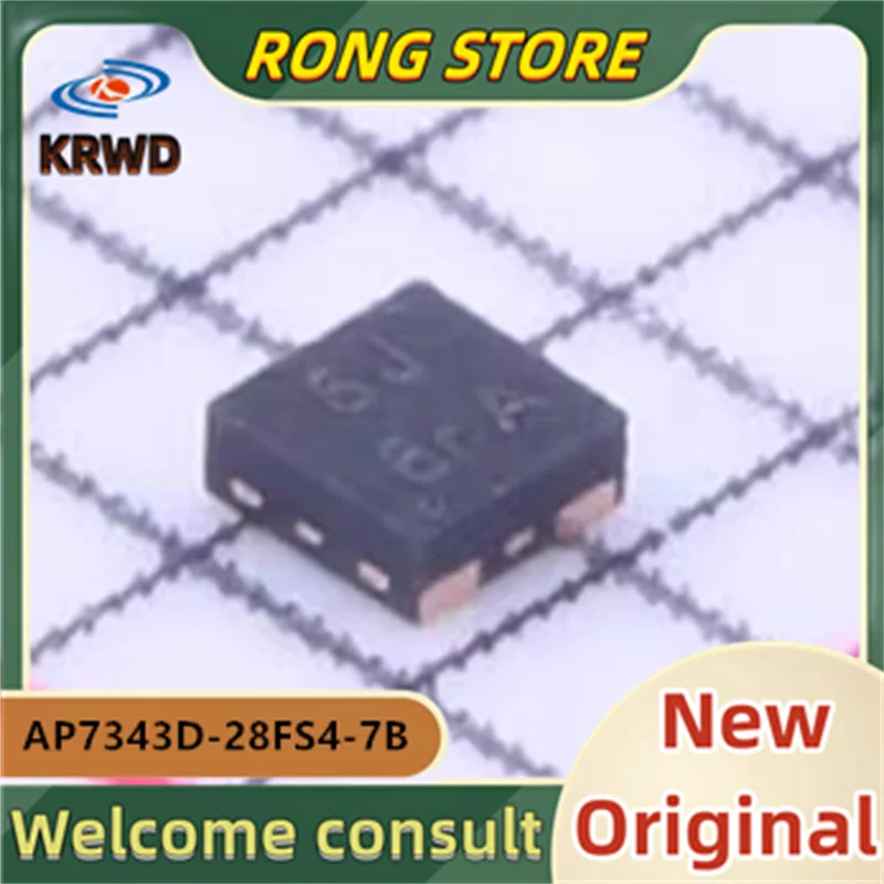 

100PCS 6A 6RA New original AP7343D-28FS4-7B AP7343D-28FS4 AP7343D DFN