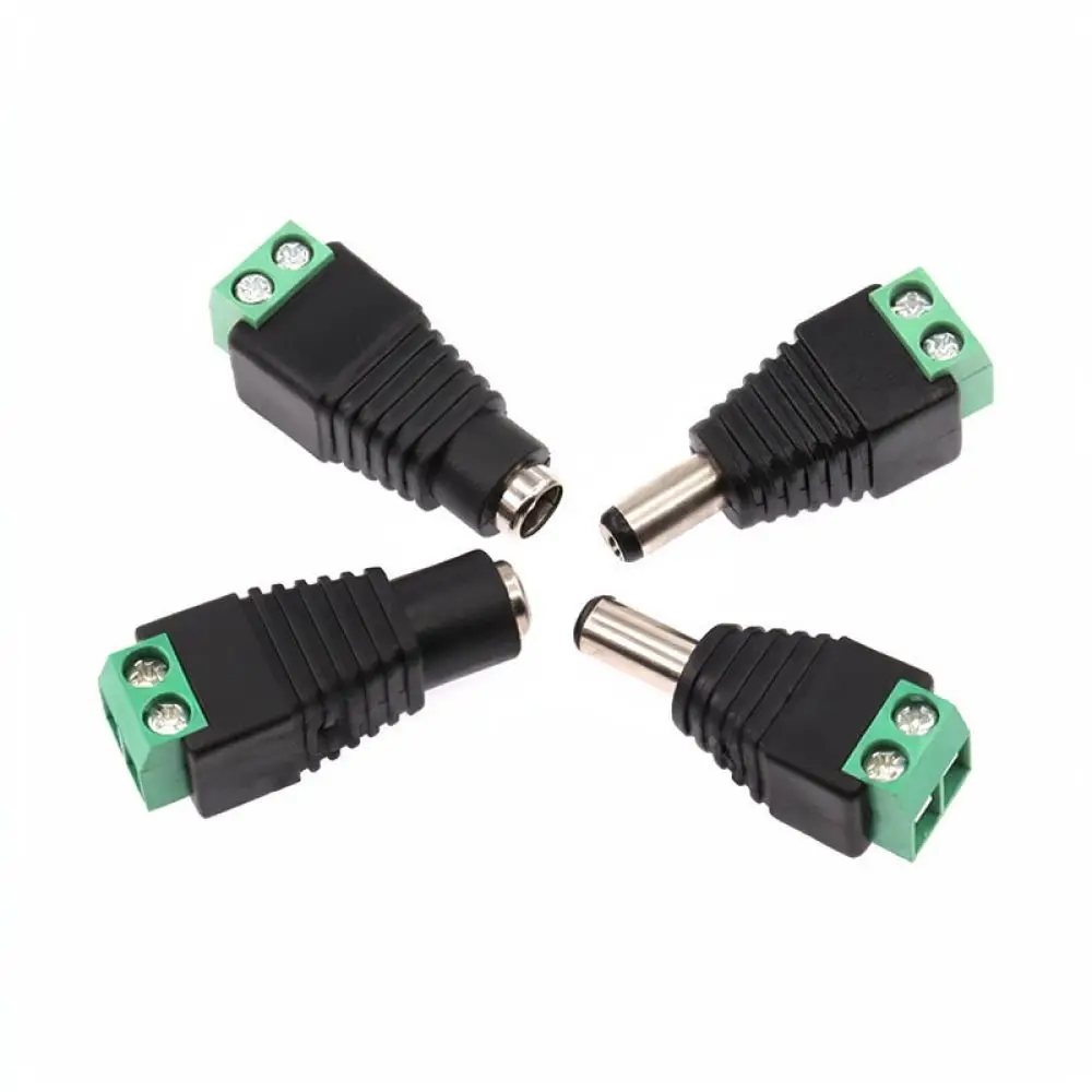 5.5x2.1mm DC Power Adapter Connector Solderless Terminal Block Plug For HXS CCTV Security Camera LED Strip Lighting System