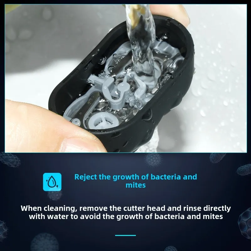 Barbeador elétrico para homens recarregável de cabeça dupla mini navalha portátil RS831 com lâminas de barbear precisas