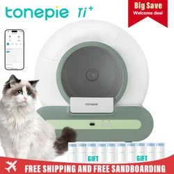 Tonepie Automatic Cat Litter Box Self-Cleaning APP Control 65L Smart Cat Toilet Electric Ion Deodorizati Detachable Tonepie Ti+