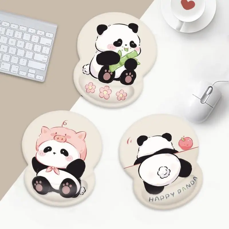 

Cute Panda Mouse Pad Ergonomic Design Protect Wrist Thickening anti slip Rubber base desk mat mouse pad gamer pc accessories