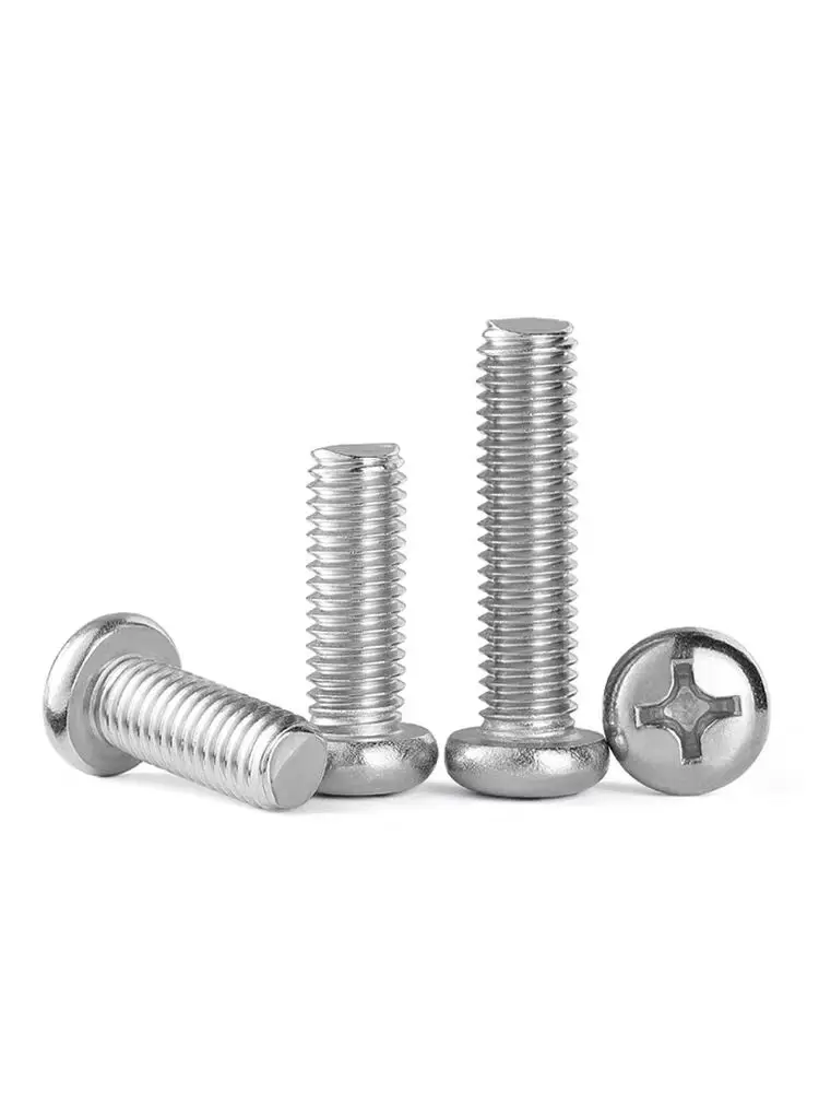 

2-5pcs Cross Phillips Round Pan Head Screw Bolt M10 Steel CrossRecessed High Quality