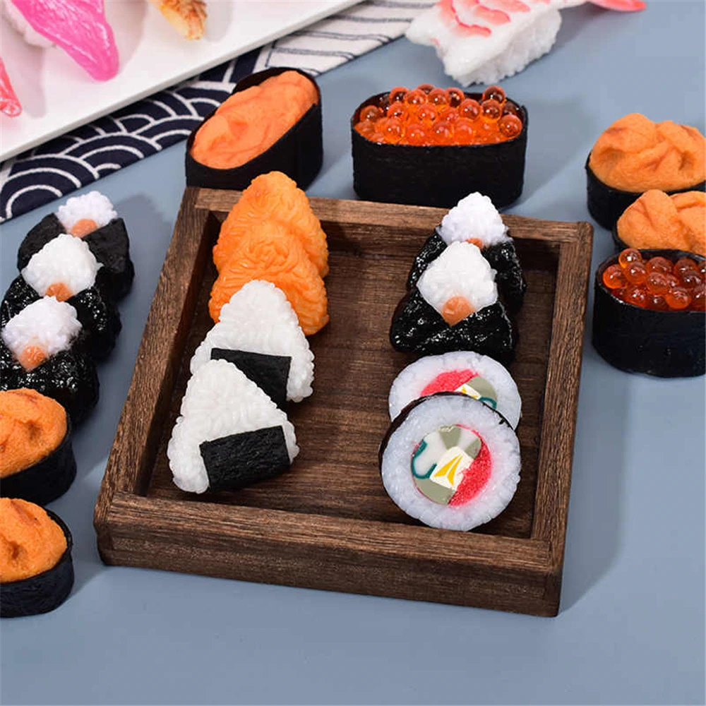 zushi fake food props Kitchen cabinet dining room hall hotel restaurant shop store decoration simulation Artificial sushi