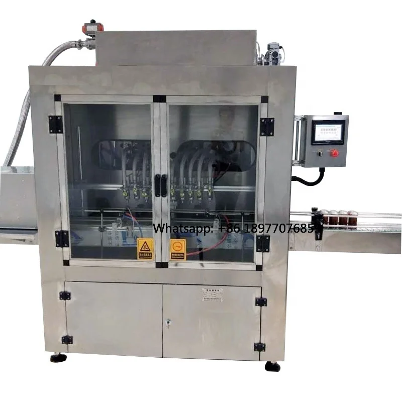2026 Automatic Pneumatic Piston Bottled Jam Tomato Paste Sauce Linear Filling Machine 100-1000ml