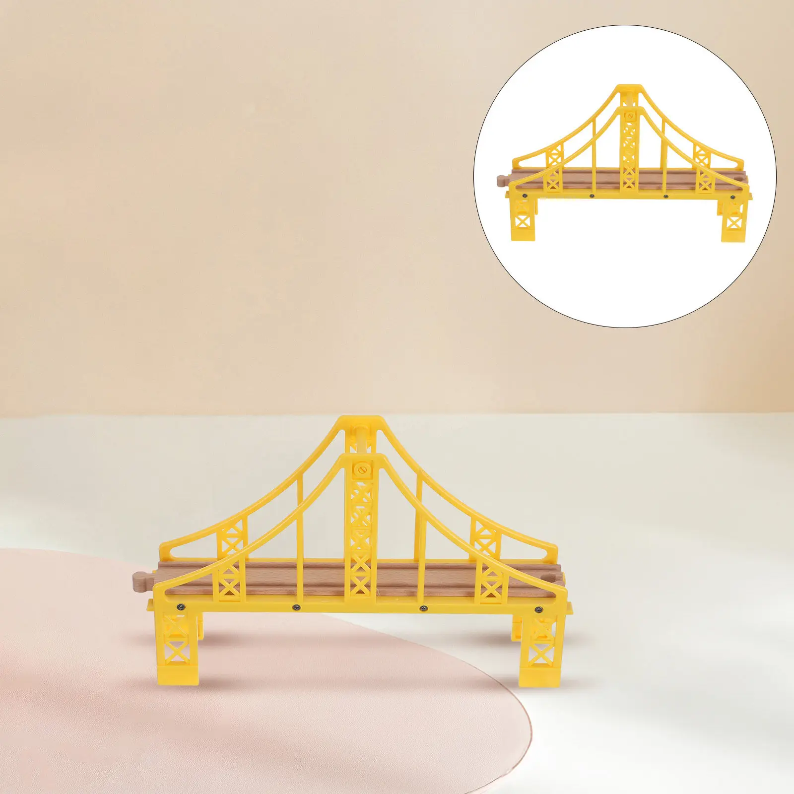 

Wooden Train Track Bridge Rail Accessories Creative Extensions for Kids Railway Scene Layout Connector Pieces for Wooden Train