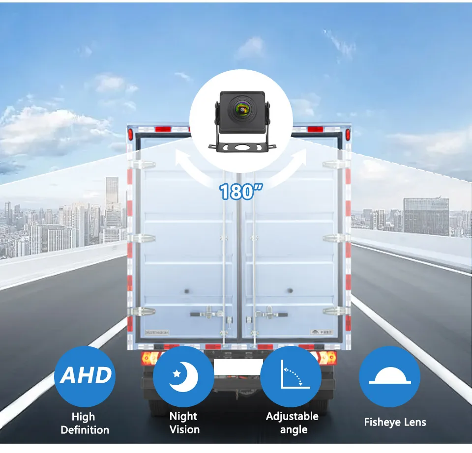 Smartour Truck Bus Rückansicht Rückfahrkamera HD AHD 1920*1080P Fisheye-Objektiv Weitwinkel Wasserdicht CCD HD Nachtsicht – Detail 4