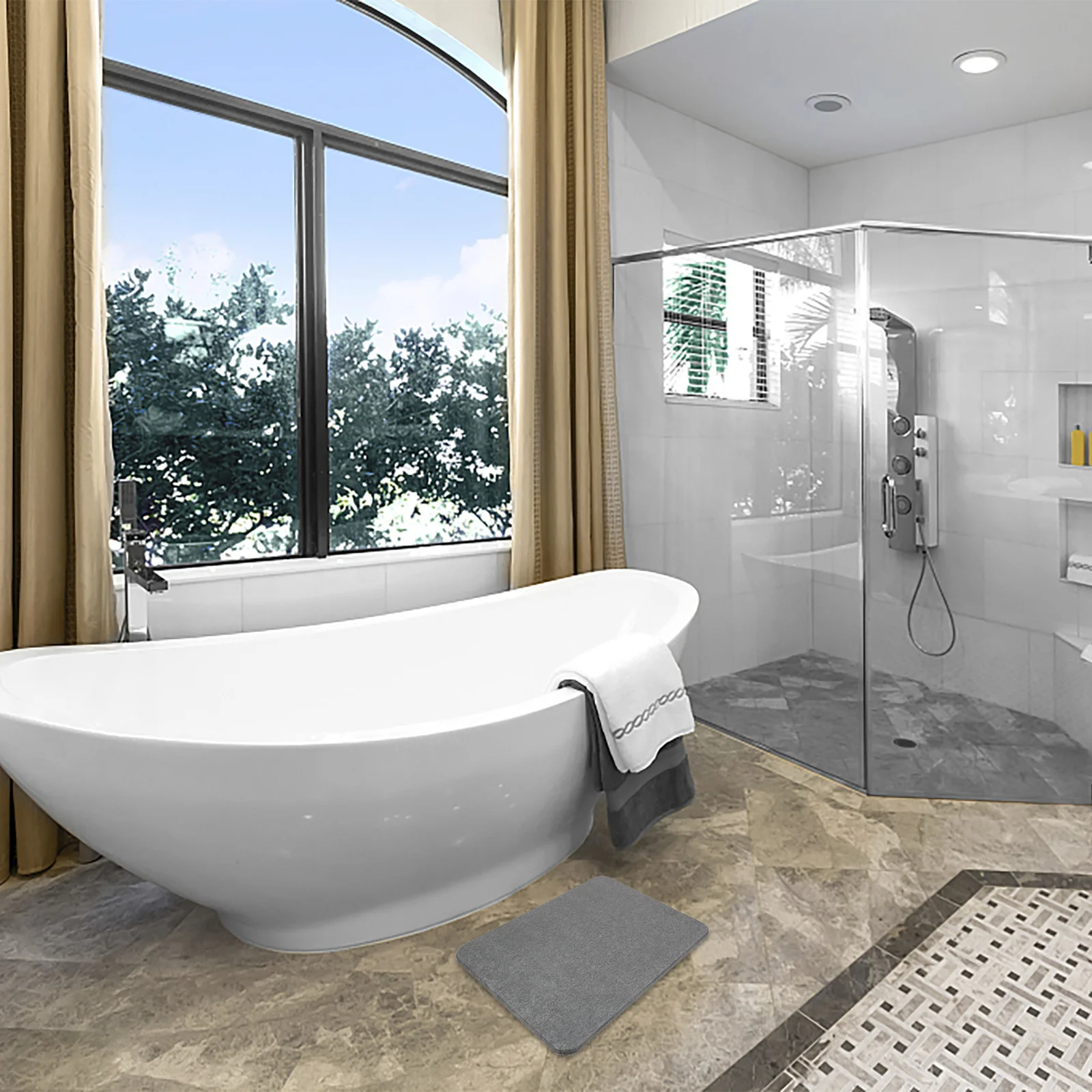 

Diatomaceous Earth Bath Soft Non-Slip Absorbent Floor Pad For Bathroom Kitchen Home Use Diatmaceous Floor Mat Anti-Skid Bathing