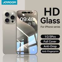 Joyroom 1/2/3pcs Tempered Glass For iPhone 16 15 14 13 12 11 Pro Max Screen Protector For iPhone 16 Full Screen Protective Glass