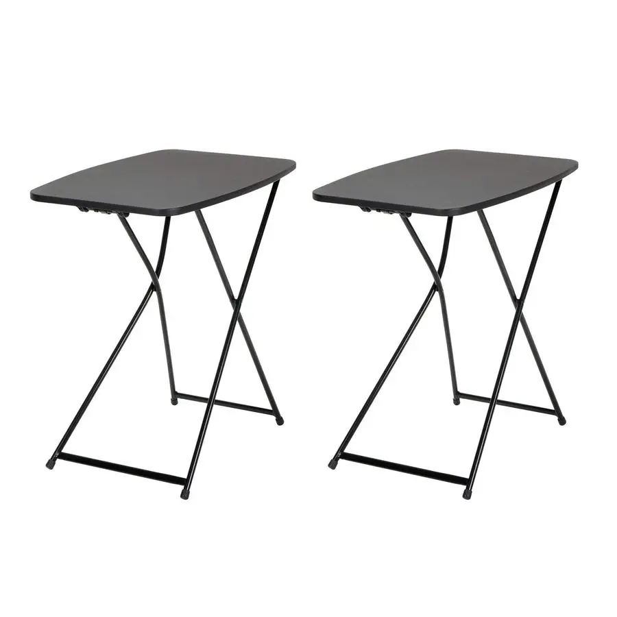 

MultiPurpose, Adjustable Height Personal Folding Activity Table, 2 Pack, Black