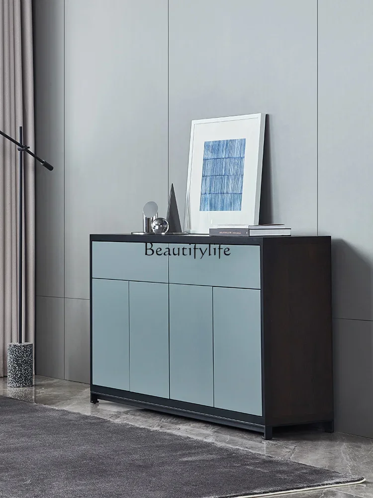 

ld36*Italian minimalist multi-functional storage cabinet, living room wall solid wood dining side cabinet