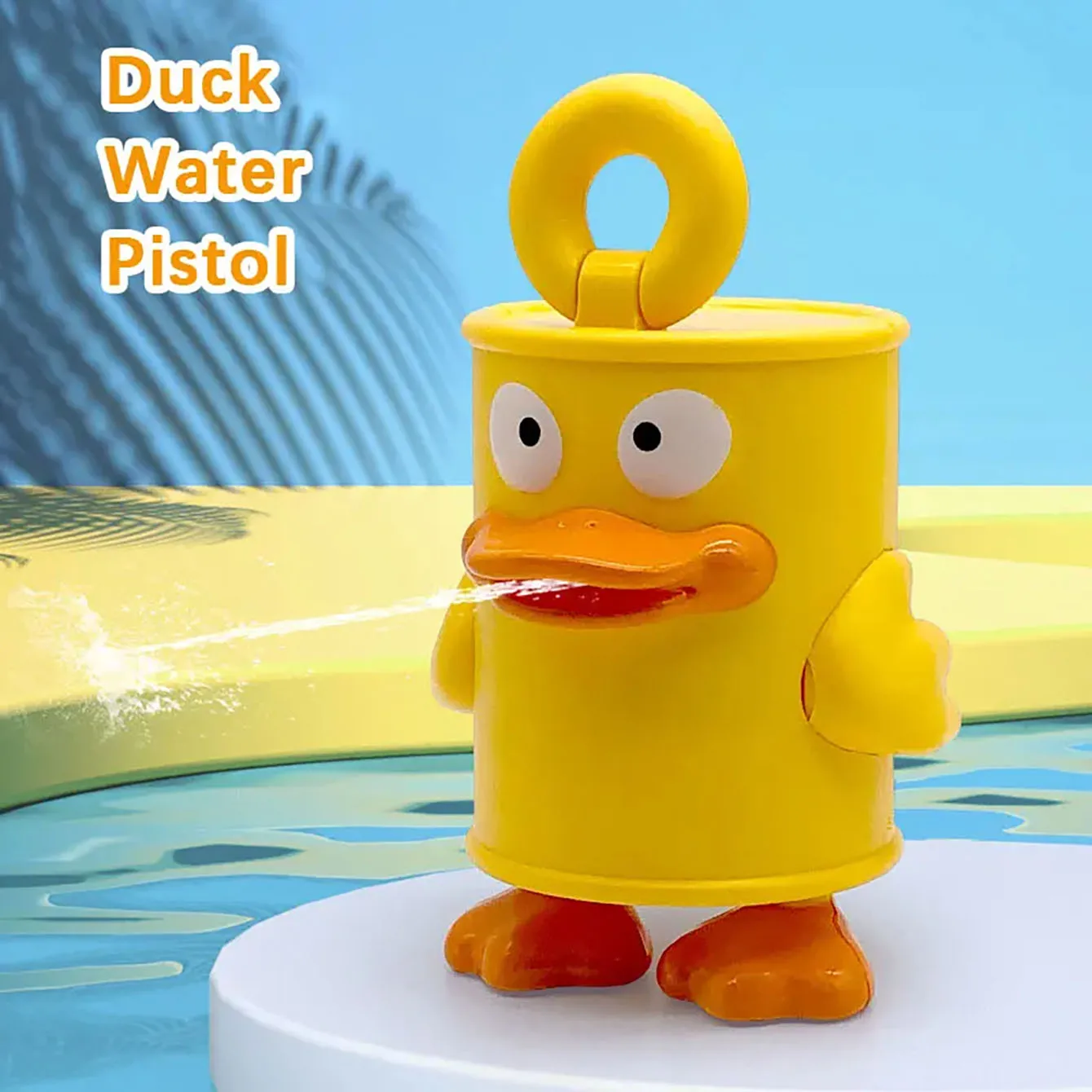 Spraying Duck Water Pistol Toy Ornaments Beach Water Fight Children Mini Bared Water Pistol