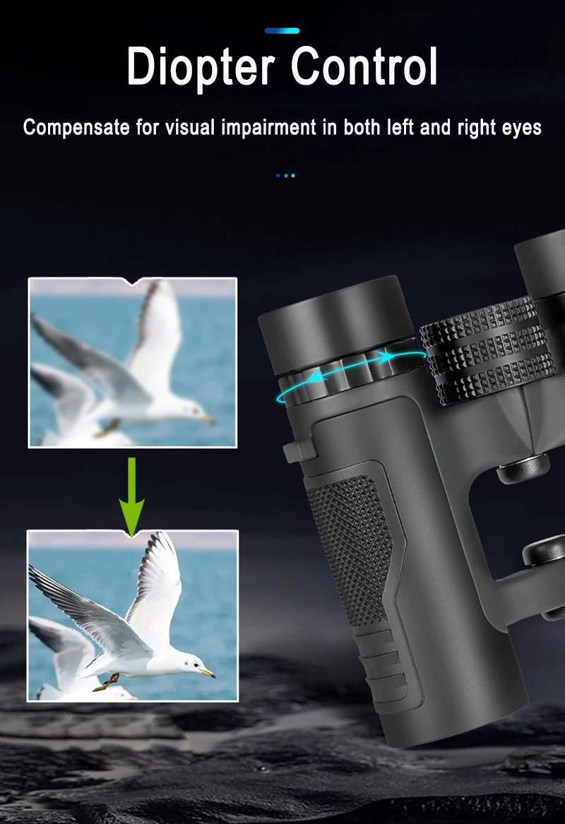 10x25 Kompaktes Fernglas mit Hoher Leistung für Erwachsene und Kinder Einfache Fokussierung HD-Optik Teleskop für Vogelbeobachtung Reisen Sport Spiele – Detail 22