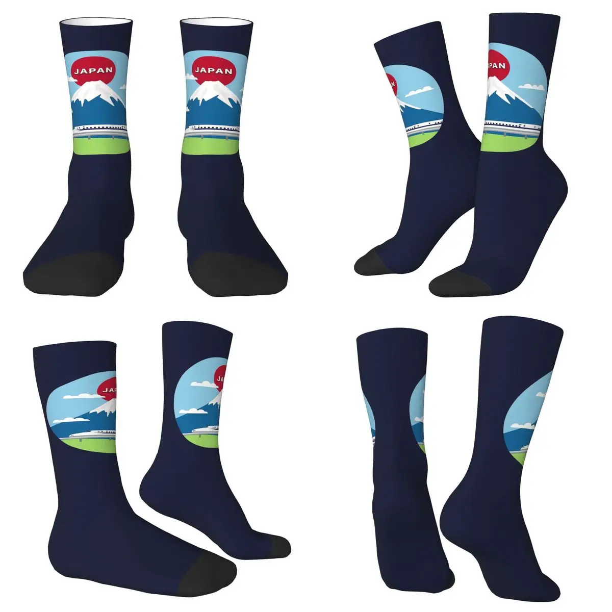 

Japanese Shinkansen Bullet Trains Socks Harajuku Sweat Absorbing Stockings All Season Long Socks Accessories for Man's Woman's