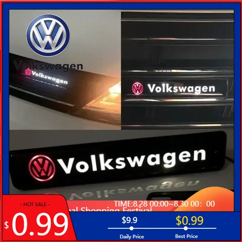 

Горячая новинка 2026 года: Декоративная эмблема-значок для фары (средняя решетка) для Volkswagen VW Scirocco, Jetta, Beetle, Golf, Passat, Ti (модели 2025 года)