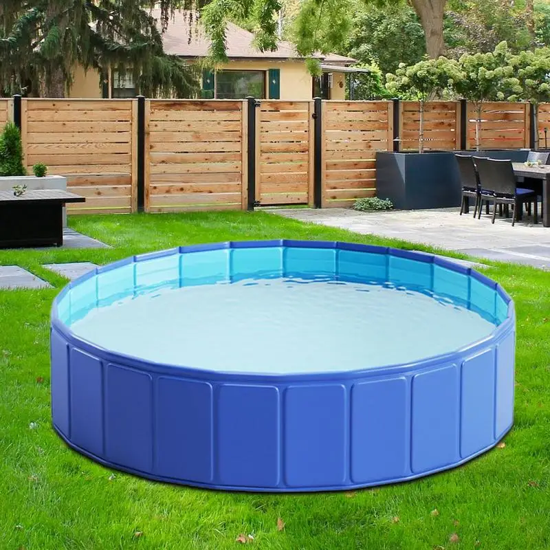 Piscina plegable para niños, piscina para mascotas, PVC, antideslizante, portátil, para patio, bañera para perros, gatos, cachorros, animales, niños