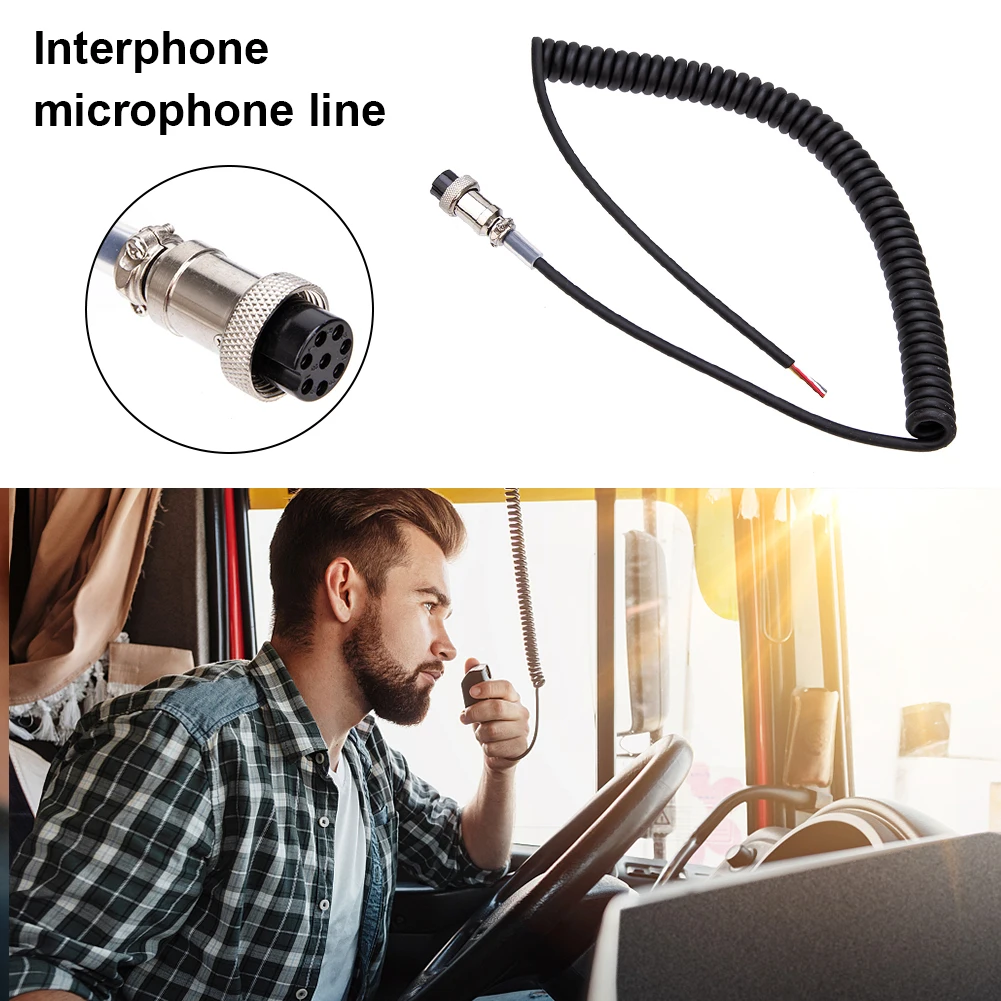 8-контактный микрофонный шнур VHF/UHF, круглая вилка, ручной динамик, микрофонный провод, запасные части для рации для Alinco EMS-57 EMS-53