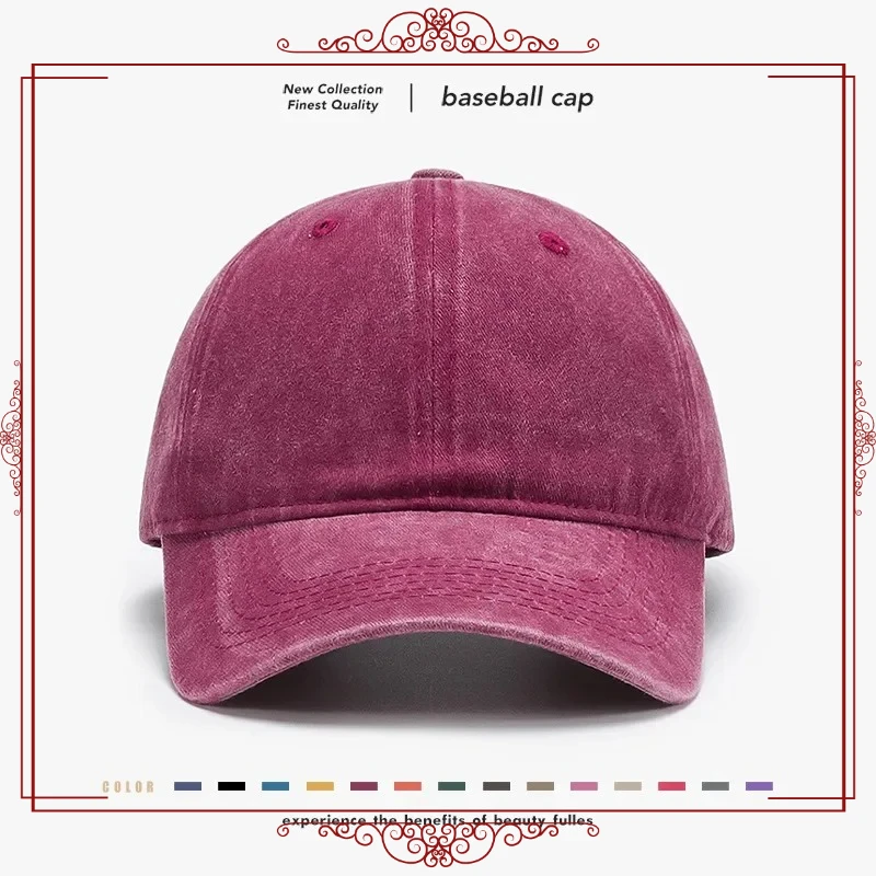 All Season Washed Coated Retro Unisex Versatile Breathable Duckbill Hat for Cross Border E-Commerce Baseball Caps Woman