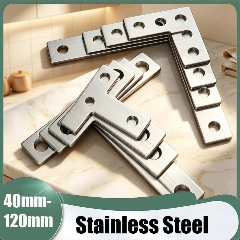 2Pcs T/L Corner Braces L/T Type Shelf Bracket 40mm 50mm 60mm 80mm 120mm Heavy Duty Stainless Steel Shelf Supports