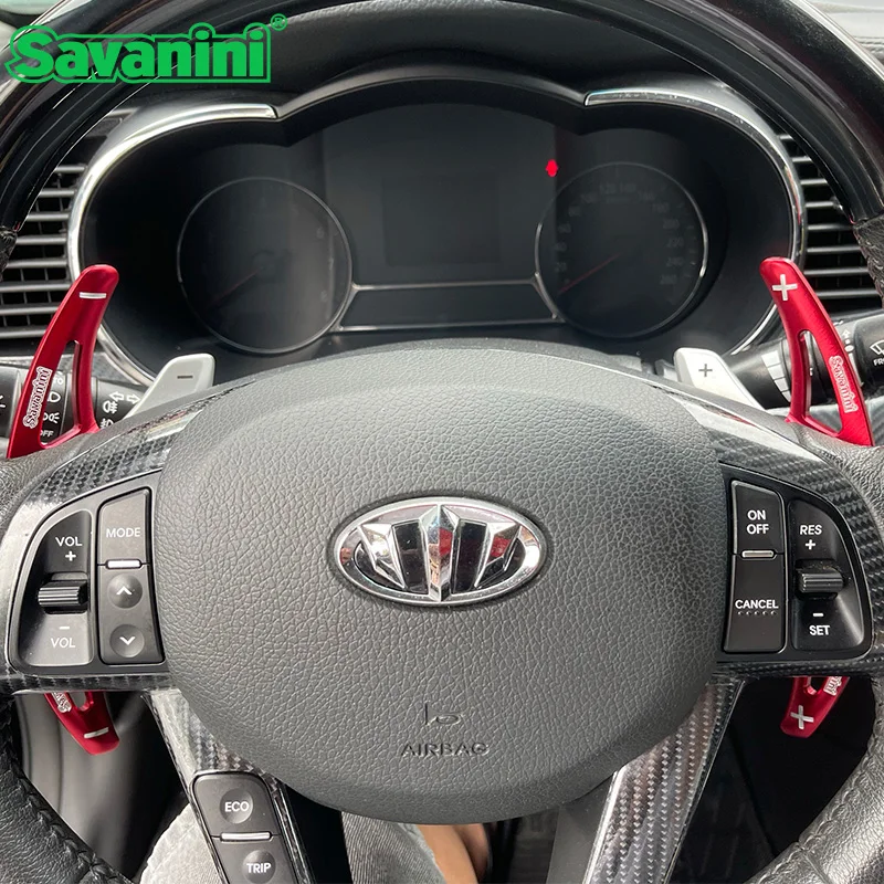 

Savanini Aluminum Steering Wheel DSG Shift Paddle Shifter Gear Extension For Kia K5 Optima(2011-2012) auto car styling