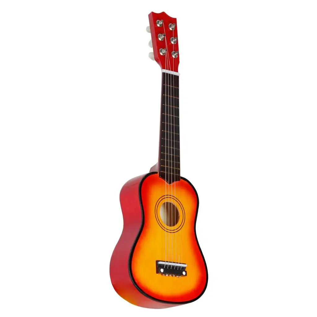 Guitarra acústica para niños, 21 pulgadas, seis cuerdas, miniinstrumento musical folclórico, estilo clásico para principiantes, regalo educativo musical