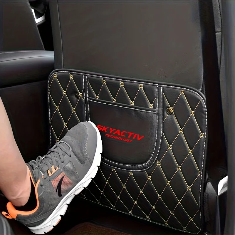 

Car PU Leather Seat Back Anti-Kick Pad Protector for Mazda Skyactiv 2 3 6 CX5 MX5 CX30 CX9 Miata