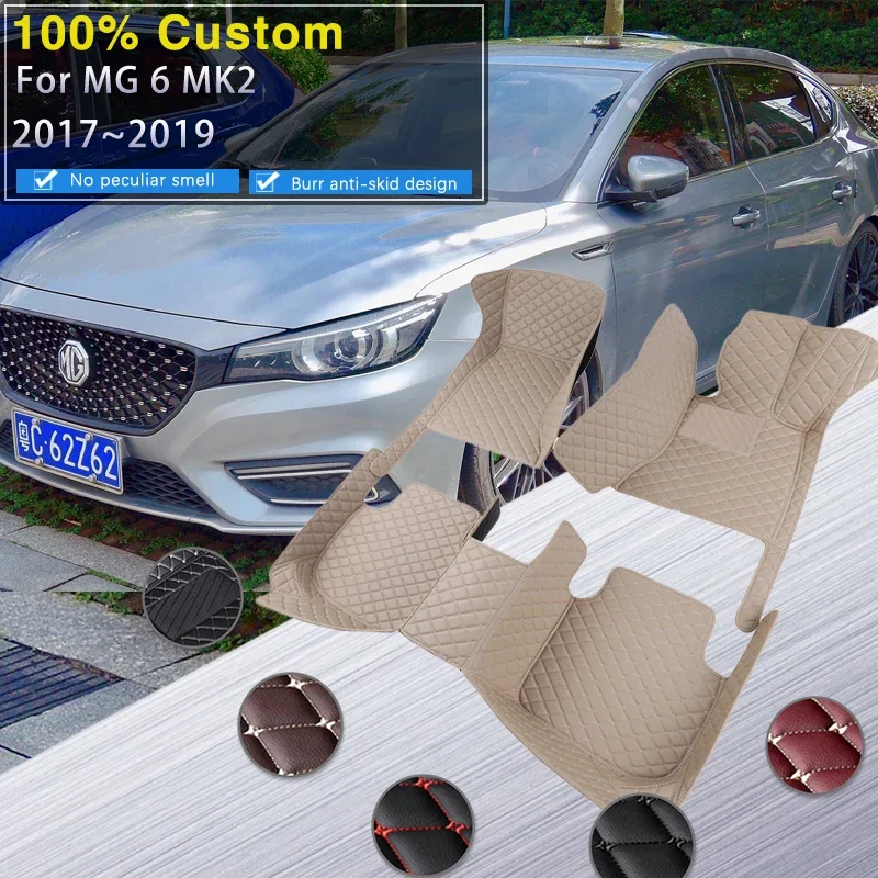 

Quality Car Floor Mats For MG 6 MG6 2017 2018 2019 Anti Dirty Rugs Durable Carpets Protective Pad Luxury Leather Mat Car Accesso