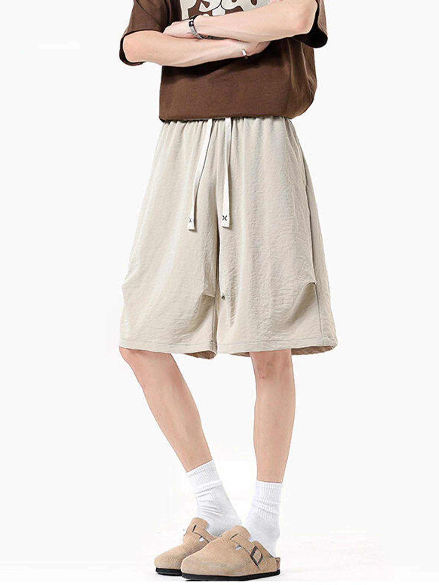 

Американские сложенные десантники orts, мужские летние дышащие пляжные брюки Qui Dry, свободные брюки из ледяного шелка пять четвертей