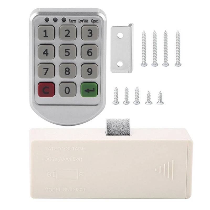 B34B-ABS Plastic Panel Digital Electronic Intelligent Password Keypad Number Cabinet Door Lock Digital Cabinet Door Lock