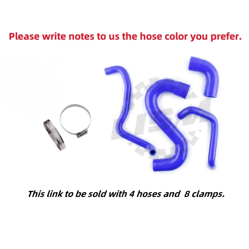

4PCS 3PLY For Ford Mustang GT 2015-2019 2016 2017 2018 Silicone Coolant Lower Radiator Hose Tube Kit