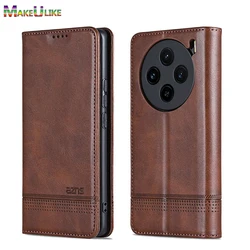 Flip Case for VIVO X100 Pro Leather Case Card Holder Magnetic Wallet Case for Vivo X90 X100S X80 X200 Pro X100 Ultra Phone Cover