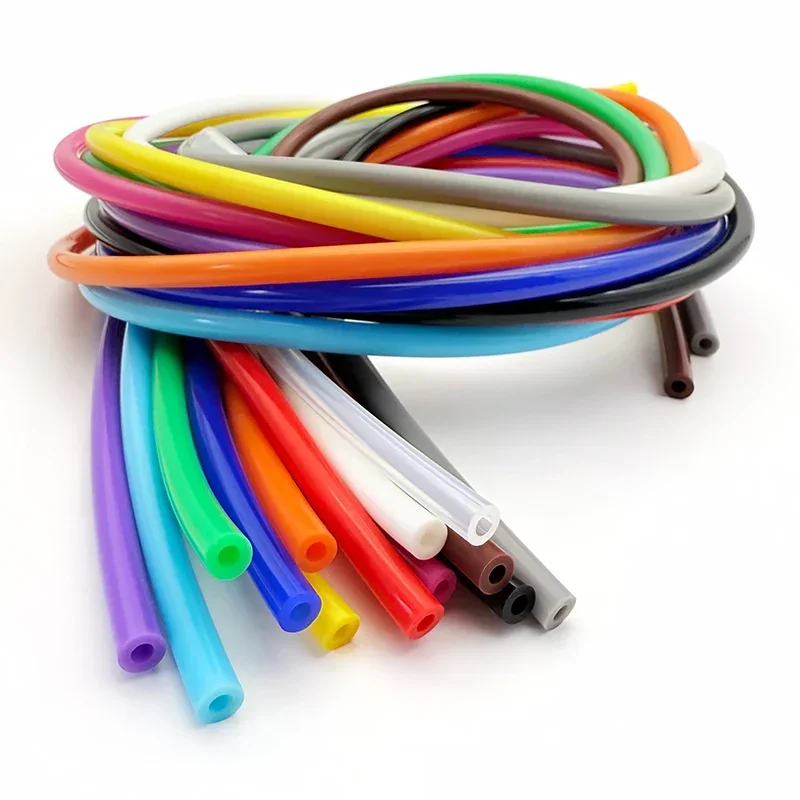 Tuyau en silicone de qualité alimentaire coloré 1M, inodore, résistant à la chaleur, flexible, pour boissons, eau, anti-âge, tuyau flexible ID 4mm-16mm