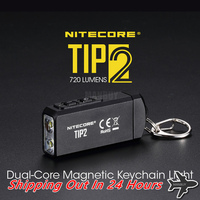 Nitecore TIP2 Small Rechargeable Keychain Light 720 LMs 2x CREE LED With Battery  Weight Palm-size Flashlight Wholesale