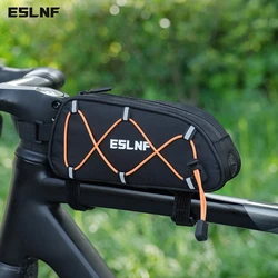 ESLNF Bicycle Bag Rainproof Cycling Top Front Tube Frame Bag Large Capacity MTB Road Bicycle Pannier Black Bicycle Accessories