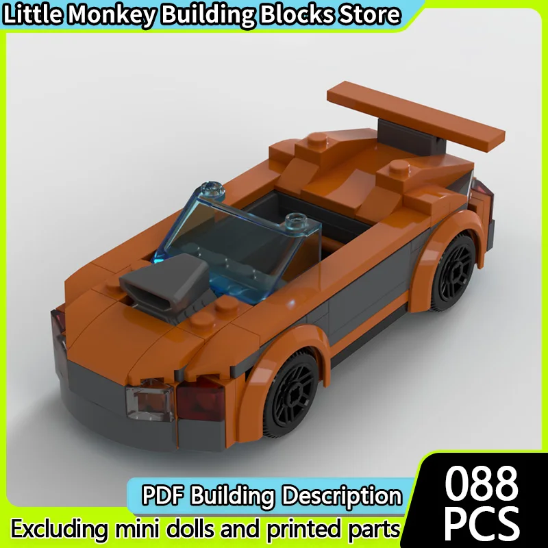 

Speed Racing Car Model MOC Building Bricks Custom Sports Car Modular Technology Children Holiday Gifts Assemble Toys Suit