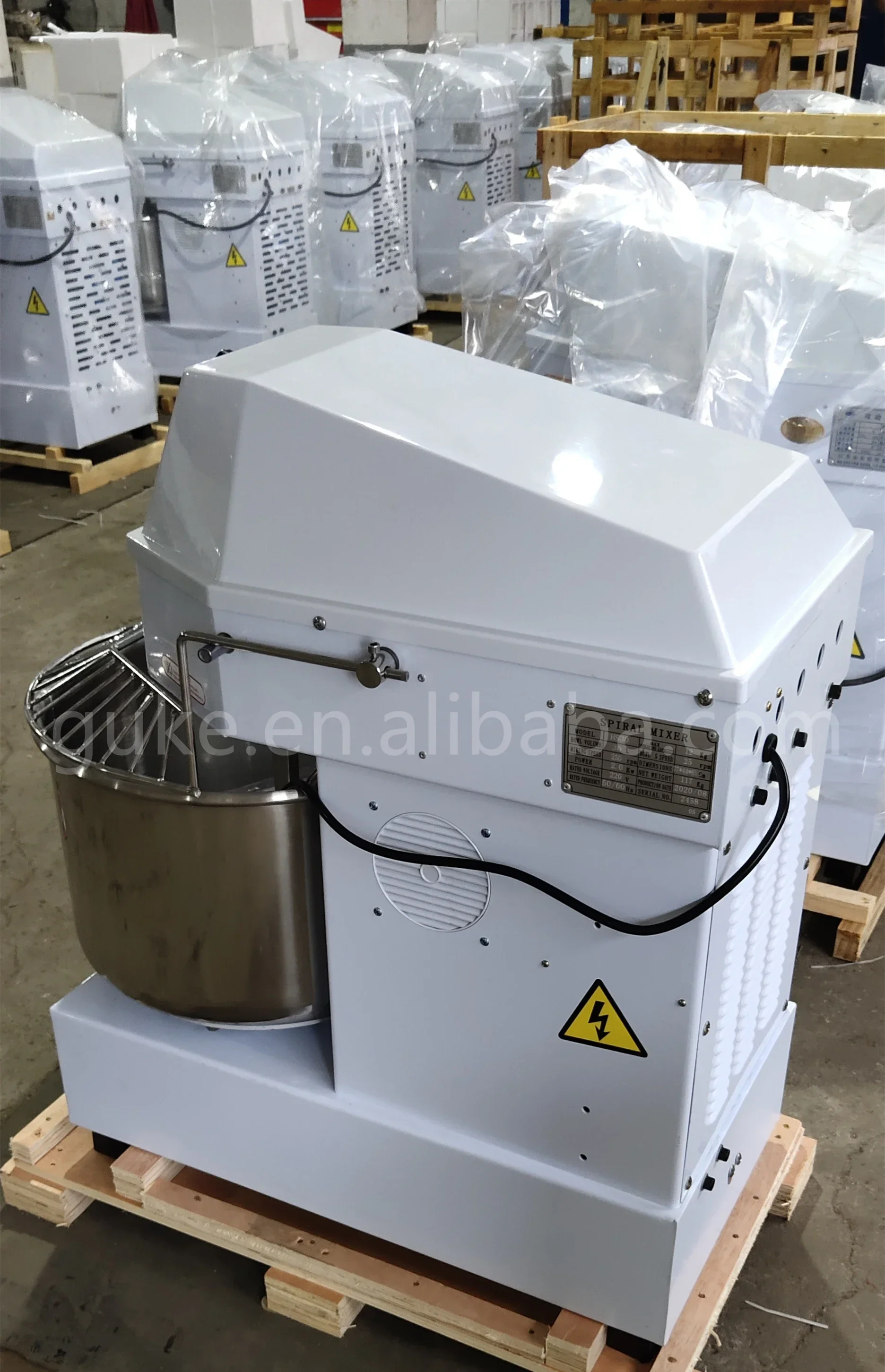 Hot sell 5kg 8kg 10kg 12kg 15kg 20kg 25kg 50kg kneader pizza dough flour mixer machine spiral mixer bread dough mixer