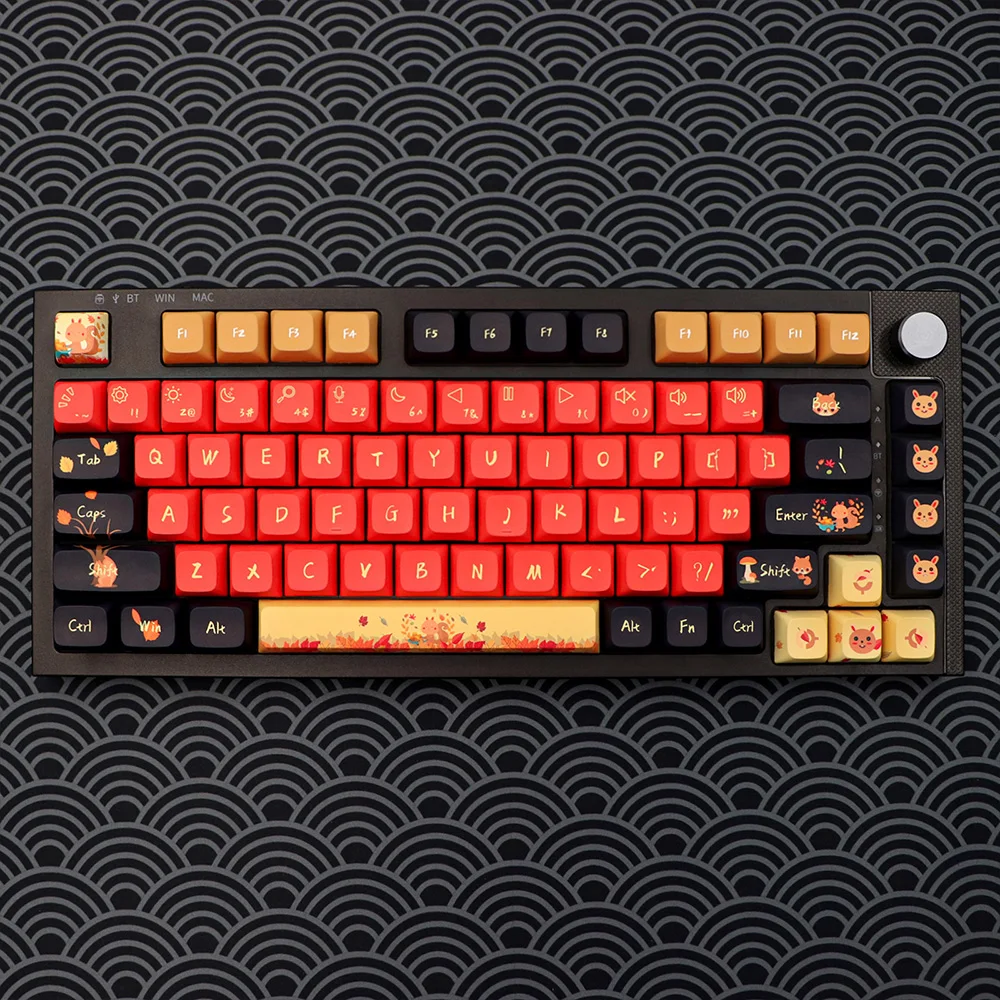 XDA Squirrel Diary Theme Keycap PBT Hot Sublimation 139 Keys Adaptable 61/68/104/108 Mechanical Keyboard