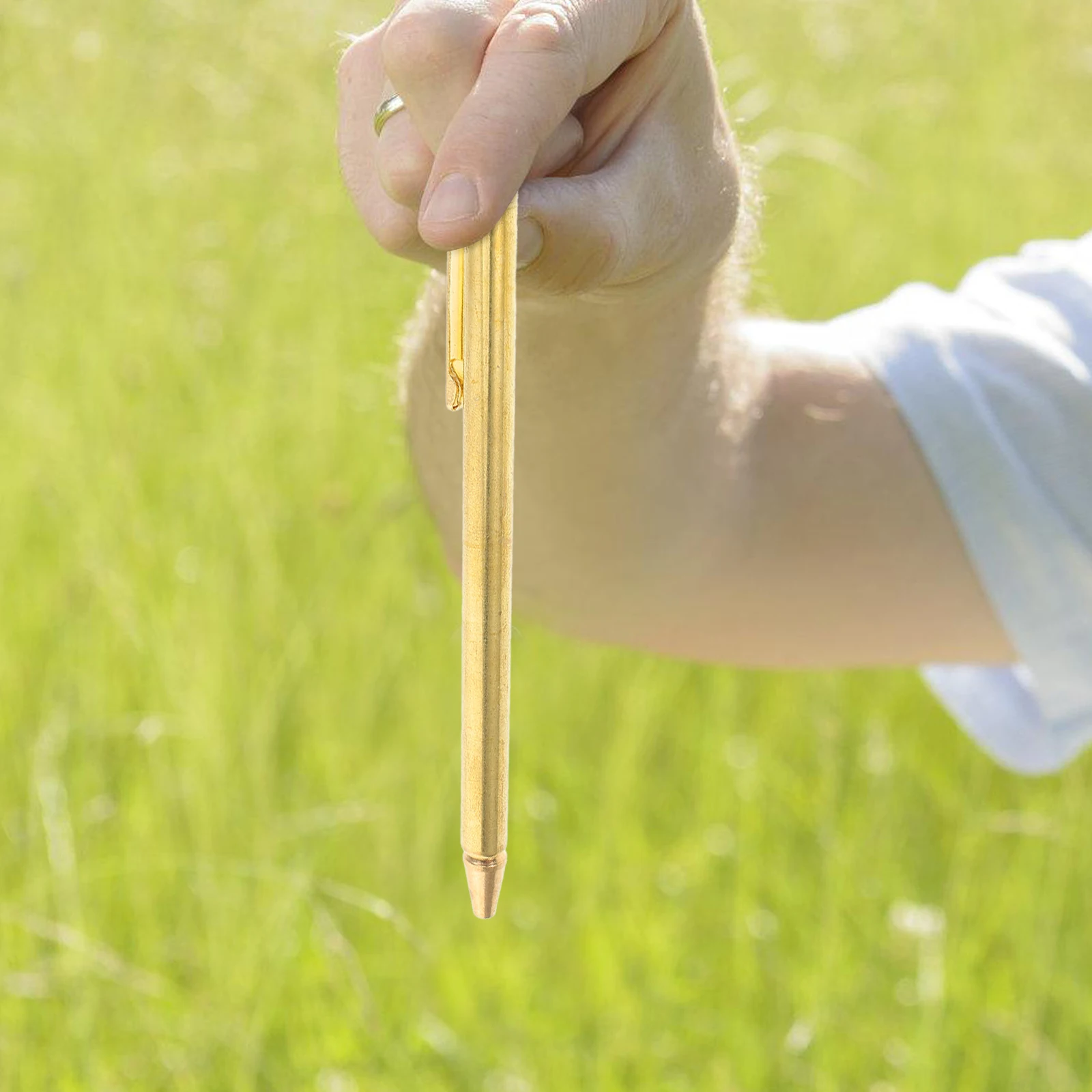Regla de varilla de radiestesia telescópica de latón, palo de adivinación de agua portátil, piezas de herramientas de medición de energía de armonía espacial