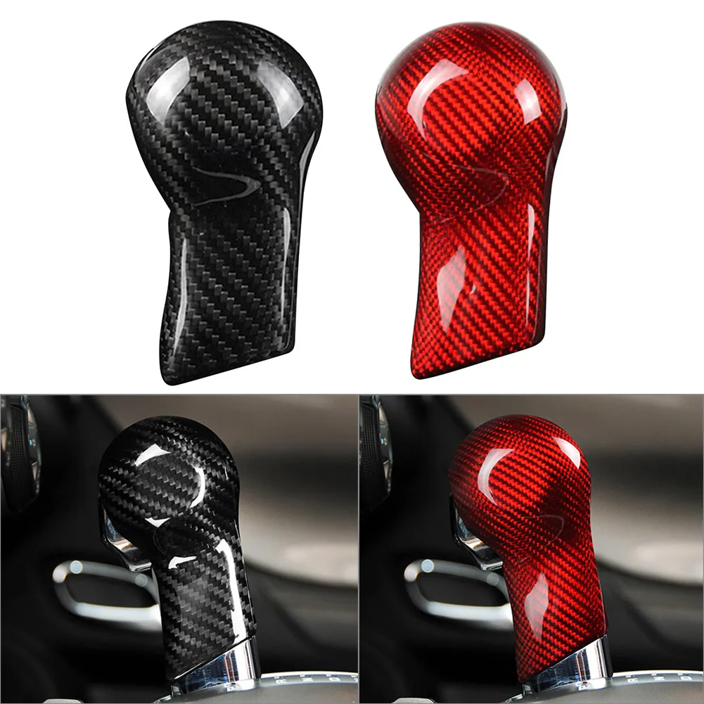 Carbon Fiber Car Shift Knob Cover Shell For Chevrolet Camaro 2010 2011 2012 2013 2014 2015 Black/Red