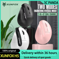 XUNFOX H5 Vertical Mouse Wireless Bluetooth Ergonomic Charging Dual Mode Mouse Business Silent Office Computer Mouse  ﻿