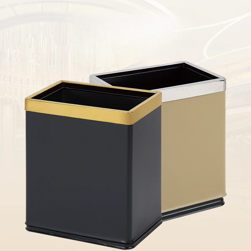 Garbage bin, stainless steel hotel, high-end office, kitchen, toilet, kitchen, kitchen waste bin, tea bucket