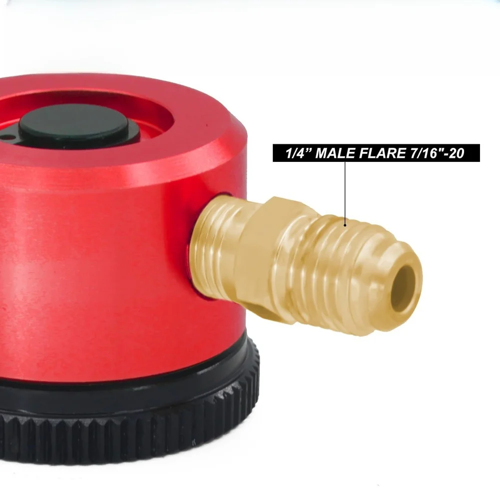 For HVAC Nitrogen Regulator Brass Purge Tool With Adjustable Gears 1/4 Inch Flow Control Valve For Welding Swaging Equipment