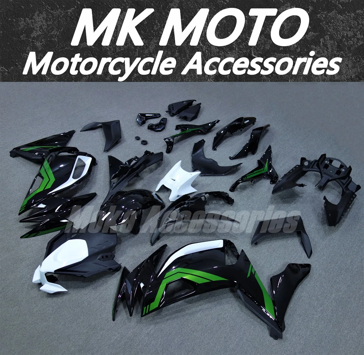 

Motorcycle Fairings Kit Fit For Ninja 650 2021 2022 Bodywork Set High Quality Abs Injection Black Green New